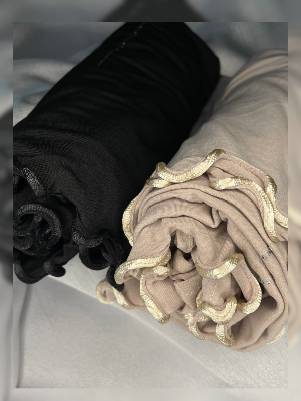 Hijab jersey premium Strass et frisé – Image 4
