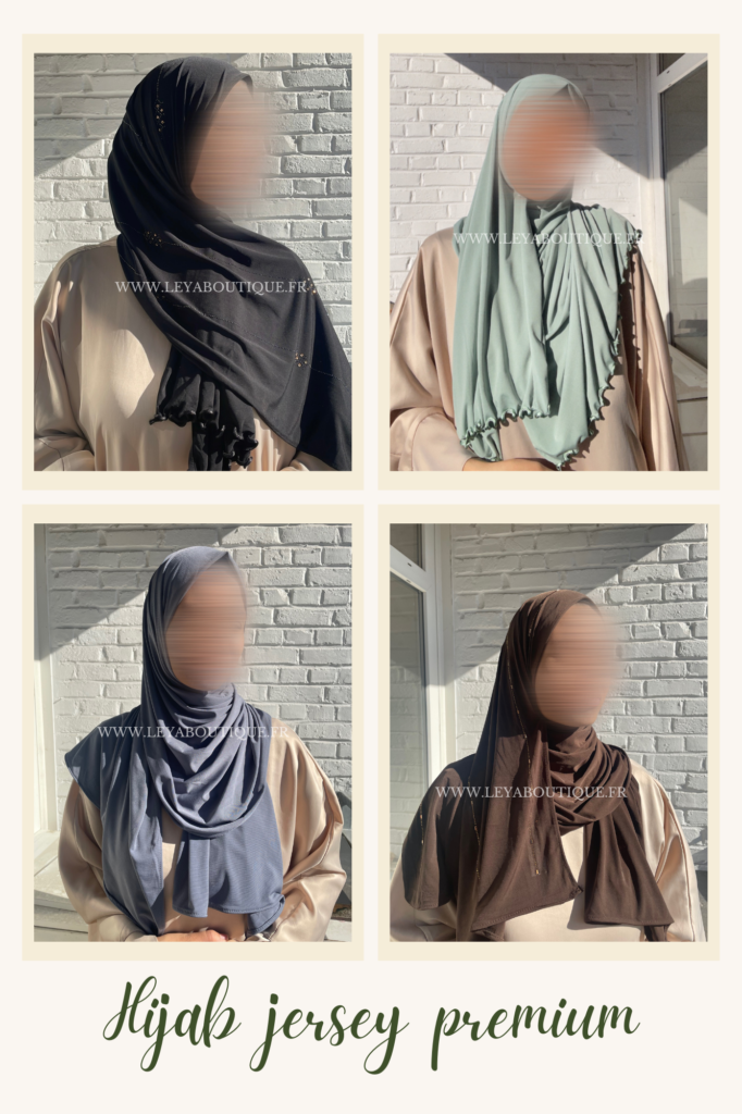Boutique hijab jersey Lille
femme portant differents type de hijab en jersey premium à lille