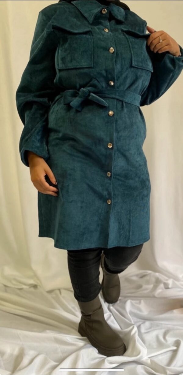 Chemise longue en velours – Image 5