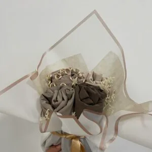 cadeau hijab femme bouquet hijab nude taupe