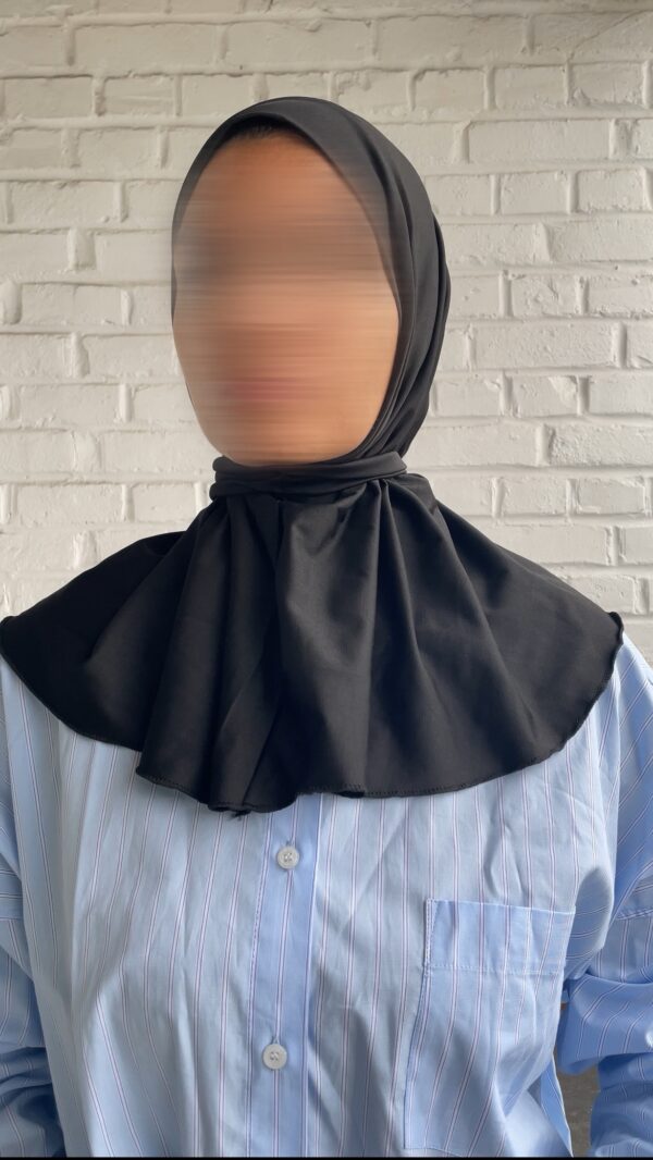 Hijab Cagoule à Clips - Noir- – Image 2