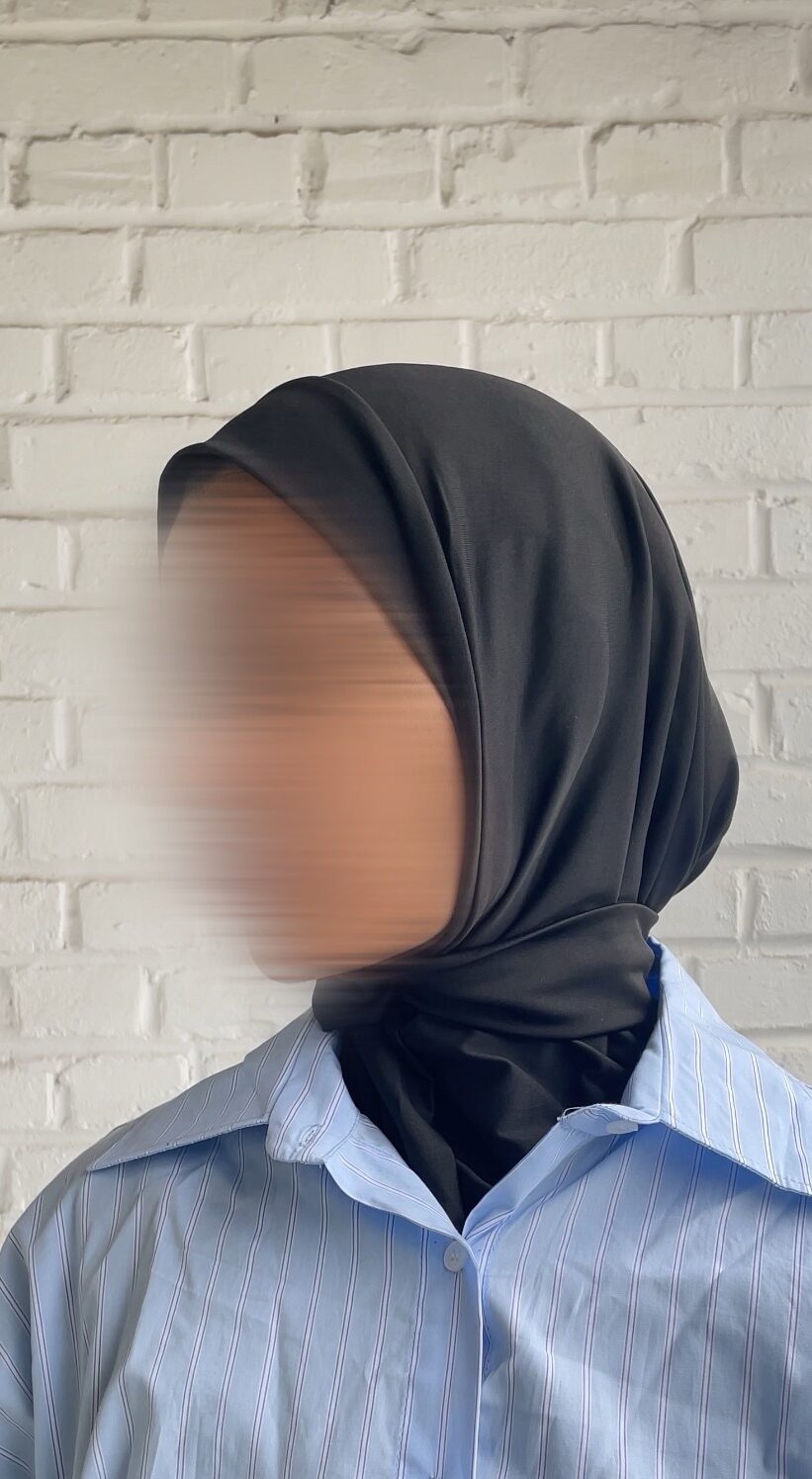 hijab à enfiler cagoule noir 