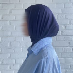 hijab à enfiler cagoule bleu marine hijab confortable lille