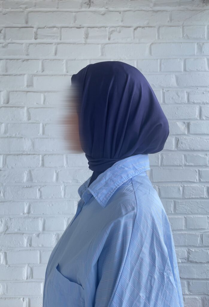 hijab à enfiler cagoule bleu marine hijab confortable lille