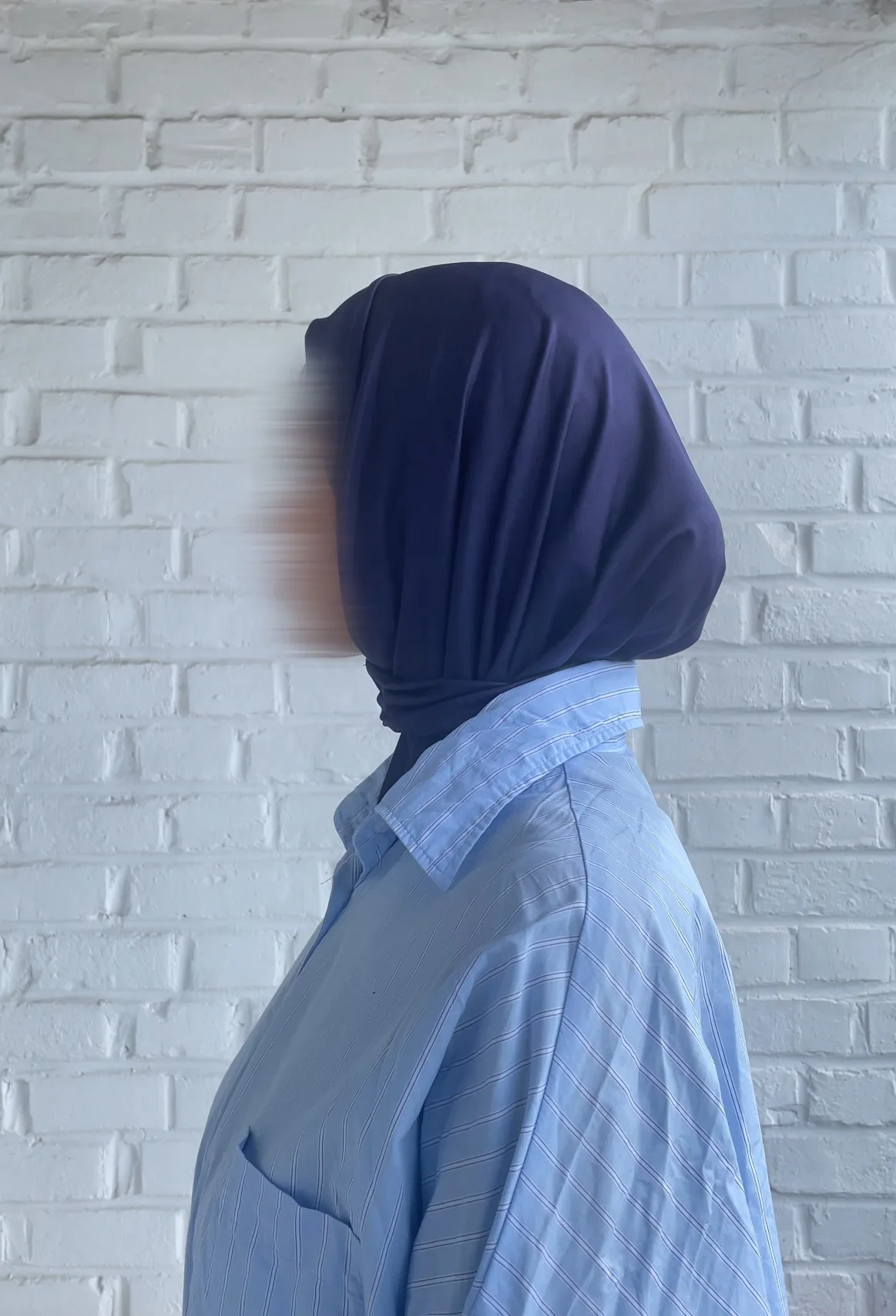 hijab à enfiler cagoule bleu marine hijab confortable lille