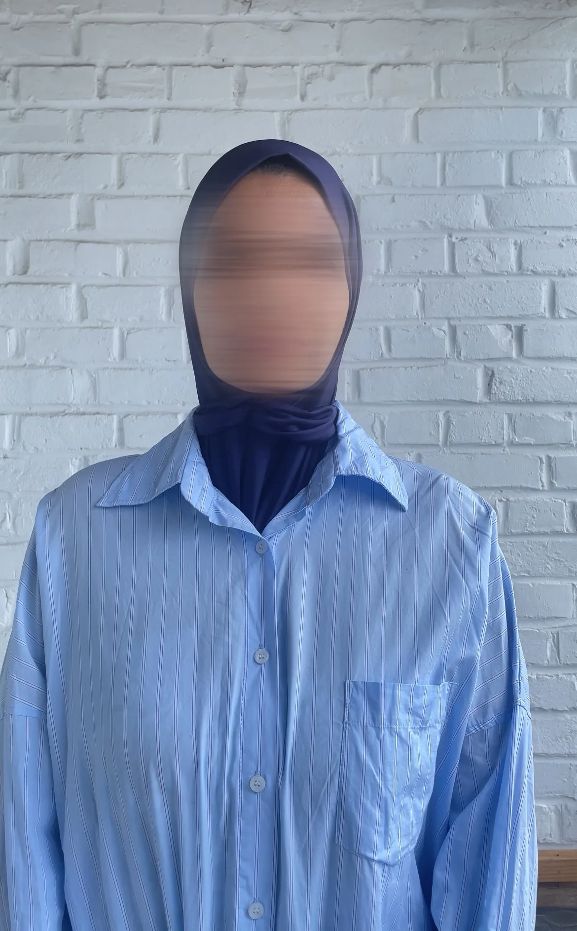 Hijab Cagoule à Clips -bleu marine- – Image 2
