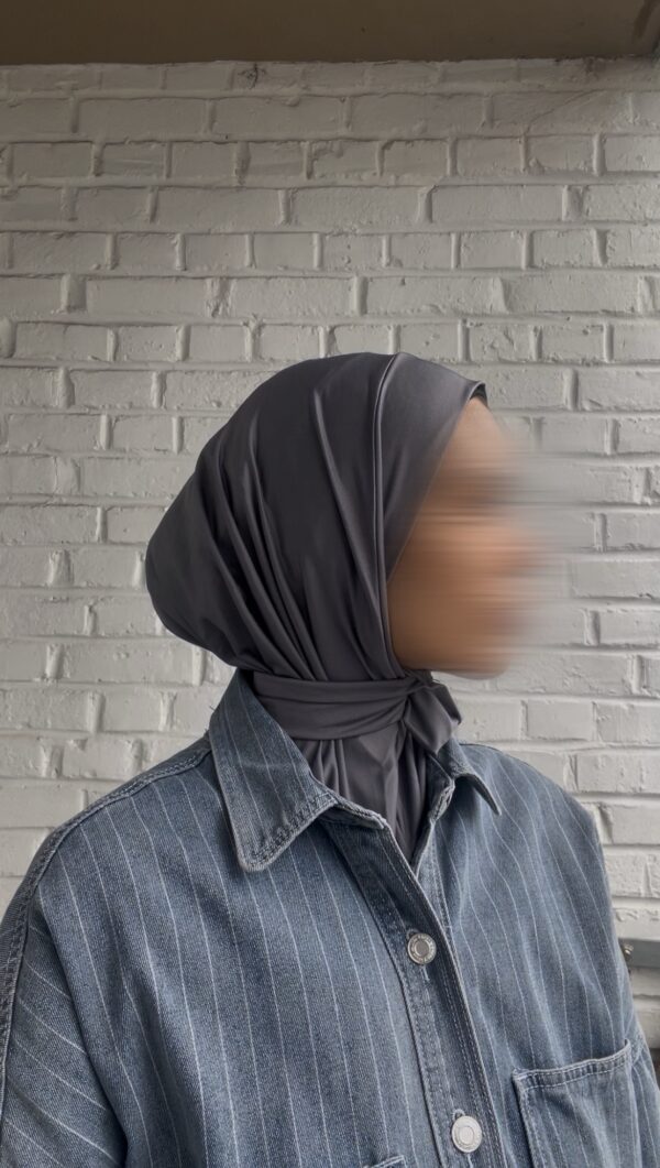 Hijab Cagoule à Clips  -Gris-