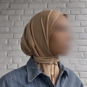 Hijab Cagoule à Clips  -Beige doré-