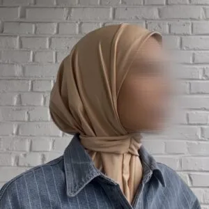 Hijab Cagoule à Clips -Beige doré-