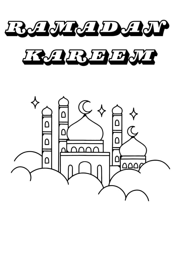 coloriage enfant ramadan