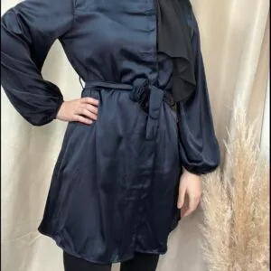 Tunique Satiné bleu nuit