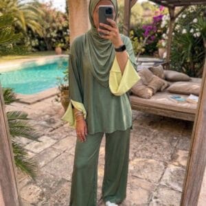 Burkini manche coloré