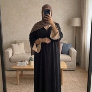 Abaya manche coloré